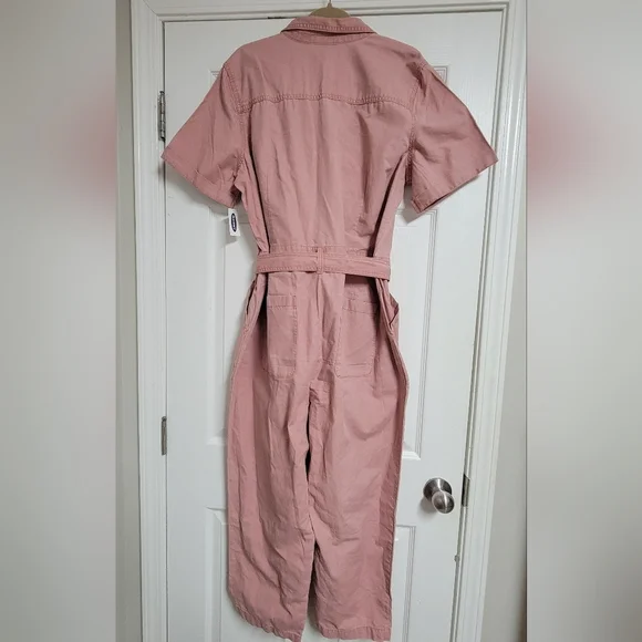 Old Navy NWT Tie-Belt Utility Canvas Jumpsuit Size Xl. - Picture 5 of 15